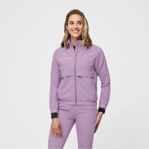 Lavender Dew figs scrub jacket coat